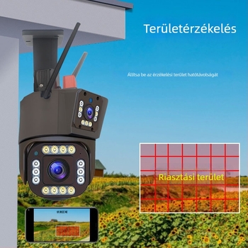 Shihua 360° otthoni kamera HD éjszakai látással, optikai zoom, vezeték nélküli Wi‑Fi és intelligens biztonság