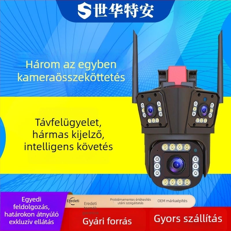 Shihua 360° otthoni kamera HD éjszakai látással, optikai zoom, vezeték nélküli Wi‑Fi és intelligens biztonság