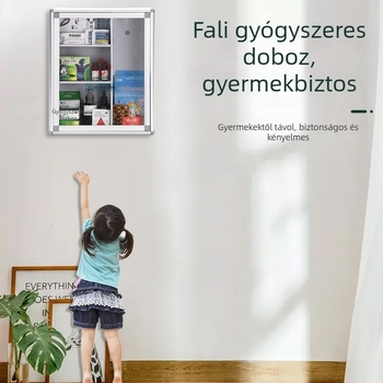 Zárható négyrekeszes alumínium orvosi doboz falra szerelhető sürgősségi készlet