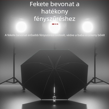 Új nagy méretű babakocsi esernyő, egyszerű egyszínű dizájn, UV védelem, kettős használat napfény és eső, hordozható, multifunkcionális babakocsi esernyő