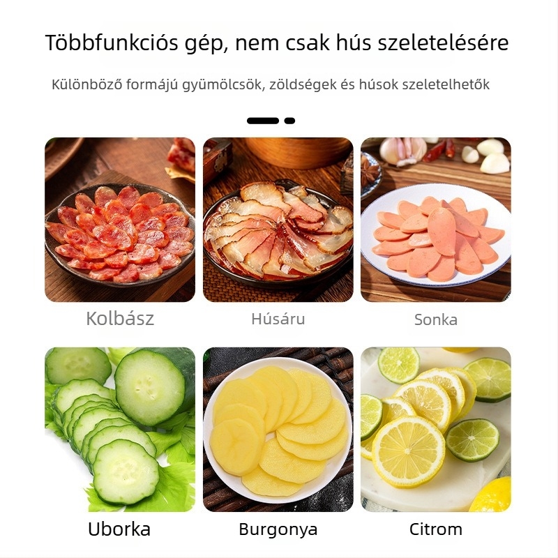 Elektromos multifunkciós zöldségvágó zöldségekhez, kolbászokhoz, paprikákhoz és gyümölcsökhöz
