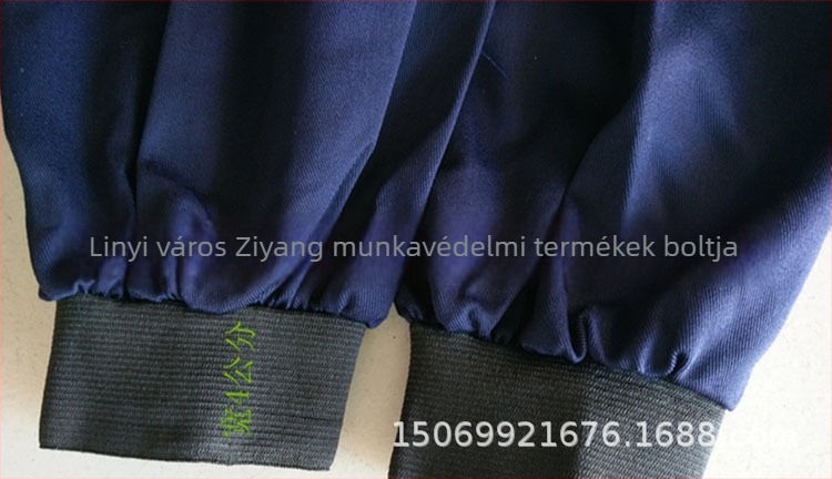 Kék poliészter hosszú ujjvédők, kopásállóak és szennyeződés elleni, vastagított munkahelyi védelmi ujjvédők