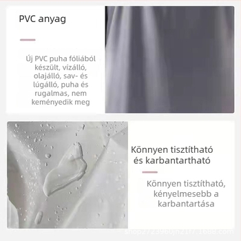PVC matt áttetsző kötény fehér textil pántokkal, megerősített, vízálló, olajálló, akvakultúra, halászat és konyha számára