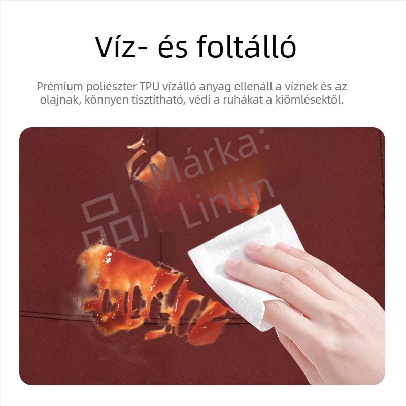 Személyre szabott nyári fehér kötény logóval, ujjnélküli, poliészter, szakács munkaruha éttermi/catering célokra
