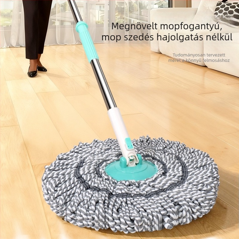 Kéz nélküli forgó mop otthoni használatra, automata kinyomó funkcióval, nedves és száraz tisztításhoz, megfelelő kollégiumi szobákban