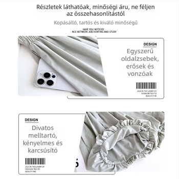 Fehér culotte rövidnadrág, magas derékkal, széles szabású és puffos lámpás stílus