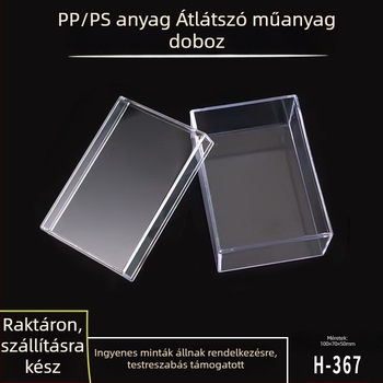 Átlátszó gyöngy tároló doboz, téglalap alakú műanyag doboz iroda- és kiegészítő tároló