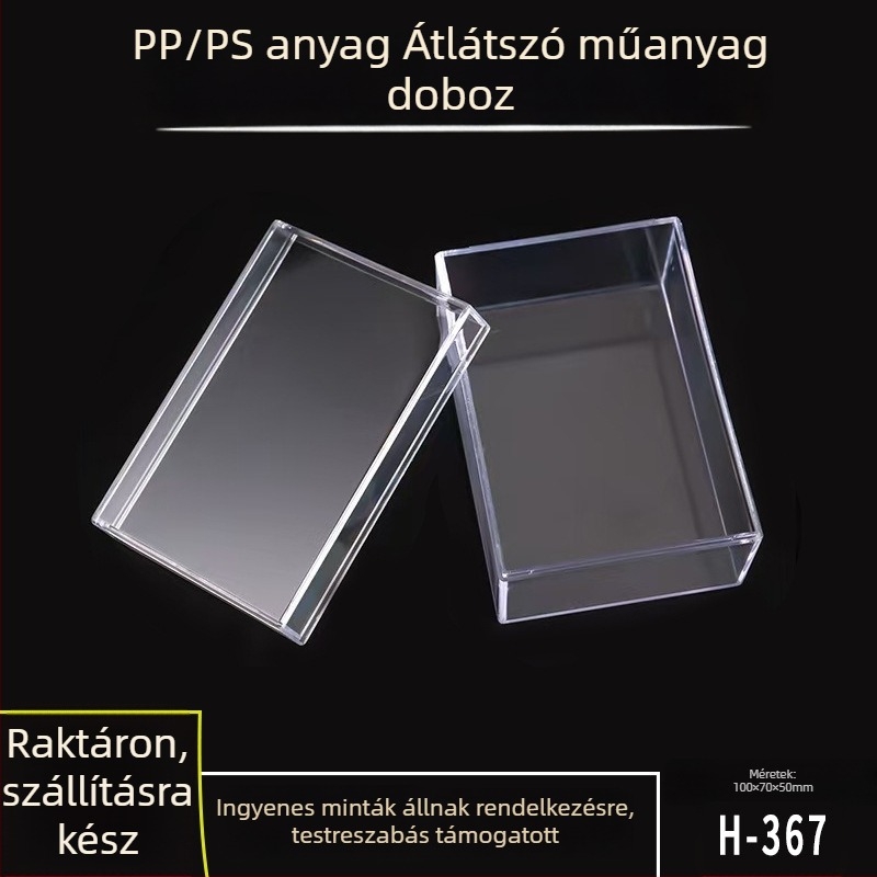 Átlátszó gyöngy tároló doboz, téglalap alakú műanyag doboz iroda- és kiegészítő tároló
