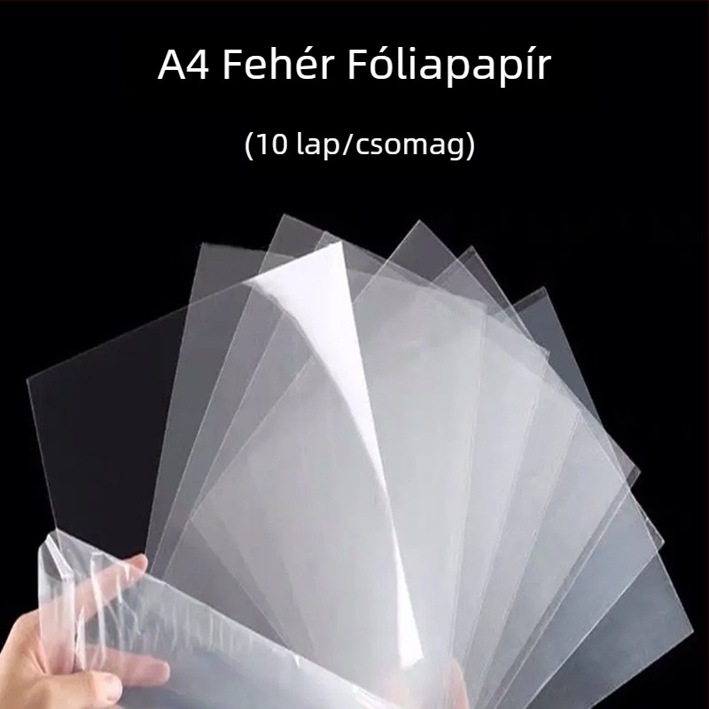 A4 színes filmműanyag lap, fehér áttetsző PVC lap gyermekek kézműves tevékenységekhez, fény- és árnyjáték dekoráció