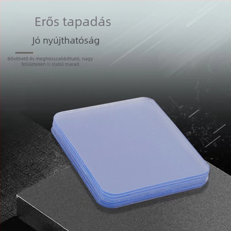 Kétrétegű, áttetsző akril ragasztószalag, négyzet alakú 60×60 mm, autóban PVC felületekhez, erős tapadás