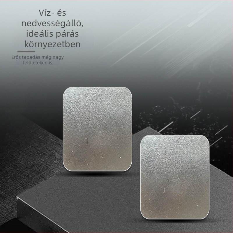Kétrétegű, áttetsző akril ragasztószalag, négyzet alakú 60×60 mm, autóban PVC felületekhez, erős tapadás