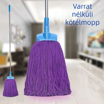 Varrás nélküli kötélmop finomrostból – háztartási használatra, ideális nappalira és hálószobára