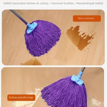 Varrás nélküli kötélmop finomrostból – háztartási használatra, ideális nappalira és hálószobára