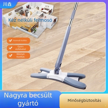 Butterfly lapos mop a nappali, hálószoba és konyha tisztítására; érintésmentes poreltávolítás; száraz és nedves kettős használat; mikroszálas nedvszívó és olajfolt eltávolító mop.