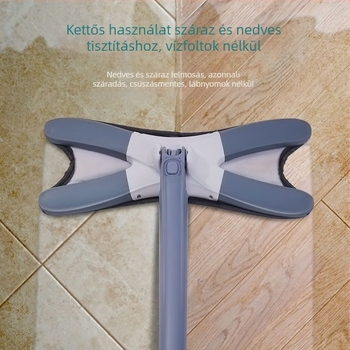 Butterfly lapos mop a nappali, hálószoba és konyha tisztítására; érintésmentes poreltávolítás; száraz és nedves kettős használat; mikroszálas nedvszívó és olajfolt eltávolító mop.