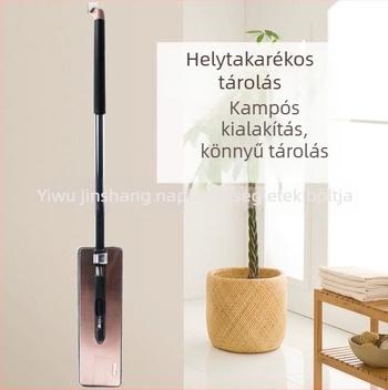 Flat mop nagy felületekhez mikroszálas fejjel és csipeszes fejjel, kéz nélkül tisztítás, otthoni eszköz