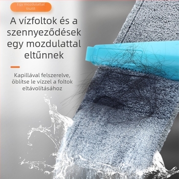 Nagy méretű lapos felmosó cserélhető fejű mikroszálas — korall bolyhos és chenille