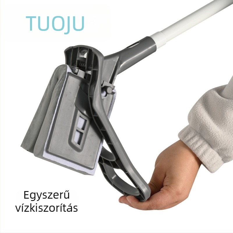 Kiemelt vastagságú szivacsos mop háztartási használatra, érintésmentes tisztítás, nagy nedvszívó képesség, összecsukható kolloid gyapot fejű mop