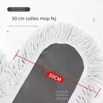 Megvastagított pamut fonalú lapos mop kendő otthoni tisztításra