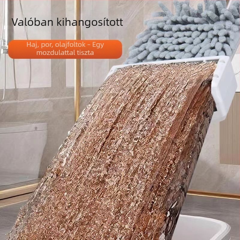 Kéz nélküli mikroszálas lapos mop otthonra, 2025-ös modell, nagy felületi nedvszívás, száraz és nedves tisztítás egy lépésben