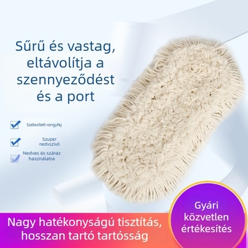 Por törlő mophoz cserélhető kendő — nagy, lapos fejű mop (pamut)