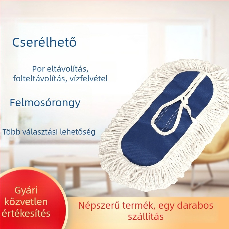 Por törlő mophoz cserélhető kendő — nagy, lapos fejű mop (pamut)
