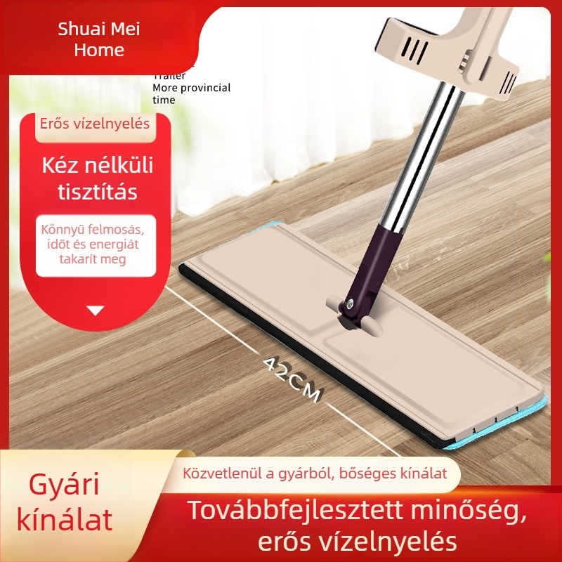 Érintésmentes lapos mop vödrössel otthoni használatra