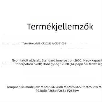 Fuji Xerox 268 sorozathoz kompatibilis dobegység és tonerkazetta (M268dw, M268z, P228db)