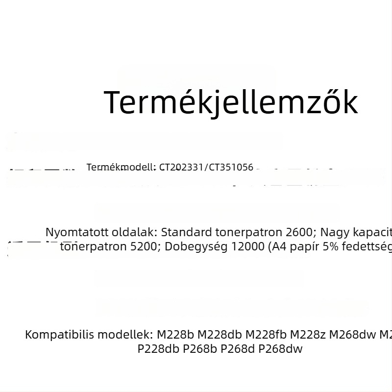 Fuji Xerox 268 sorozathoz kompatibilis dobegység és tonerkazetta (M268dw, M268z, P228db)