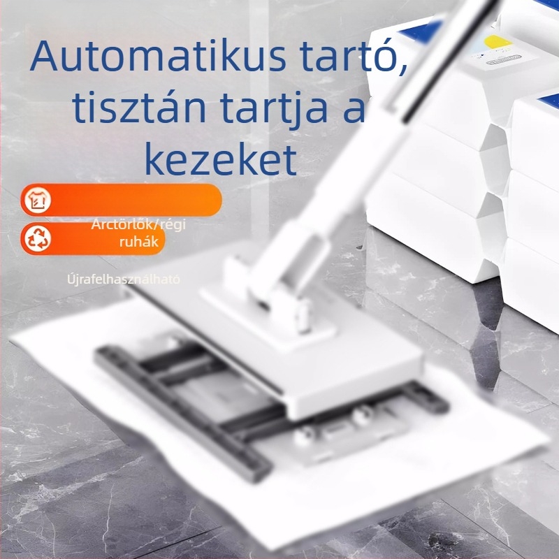 Automatikus érintésmentes mikroszálas mop nedves és száraz tisztításhoz, kettős használatú otthoni fürdőszobához