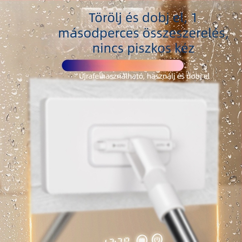 Automatikus érintésmentes mikroszálas mop nedves és száraz tisztításhoz, kettős használatú otthoni fürdőszobához