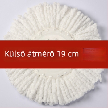 Kerek mop fej kettős sorokkal, 19 cm-es forgó fej, megvastagodott mikroszálas cserefej