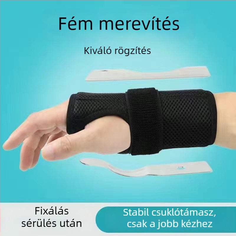 Acéllemezes csuklóvédő a sérülések megelőzésére, rögzített csukló, sport és rehabilitáció, uniszex