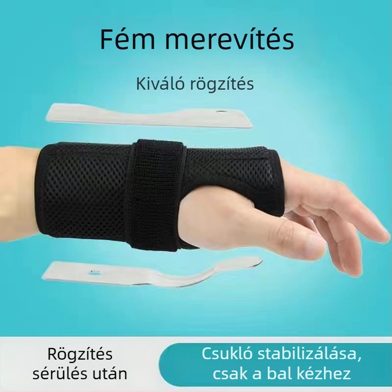 Acéllemezes csuklóvédő a sérülések megelőzésére, rögzített csukló, sport és rehabilitáció, uniszex