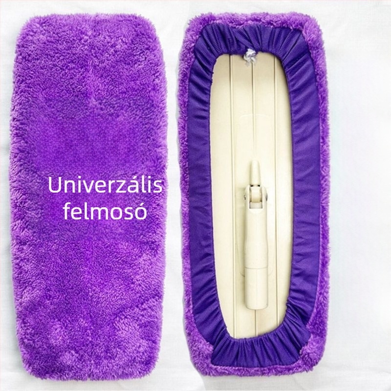Vastag korallplüss mopfej burkolat, univerzális méret, elasztikus zsinórral, cserélhető mopruha, rendkívül nedvszívó a tisztításhoz
