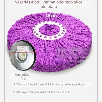 150 g extrán vastag mikroszálas mopfej, univerzális korongos cserefej