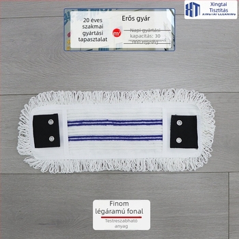 OEM Tufted Mop with airflow yarn — sík mop kendő, cserefej por eltávolításához, ipari pamutfonal