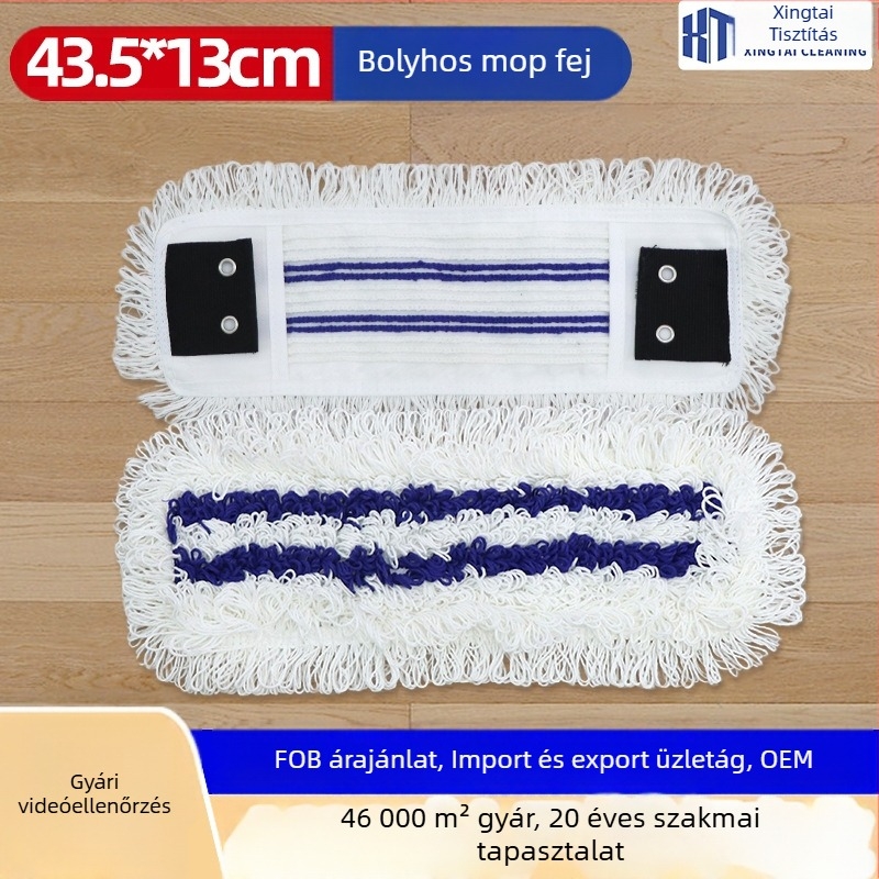 OEM Tufted Mop with airflow yarn — sík mop kendő, cserefej por eltávolításához, ipari pamutfonal
