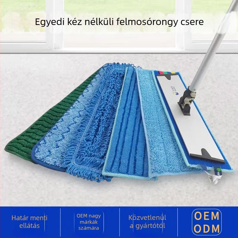 Lapos mophoz cserekendő két végével, öntapadós fejhez