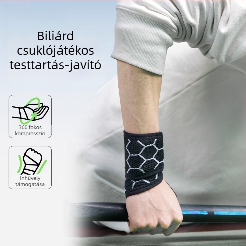 Légáteresztő kompressziós csuklópánt badmintonra, kosárlabdára és teniszre