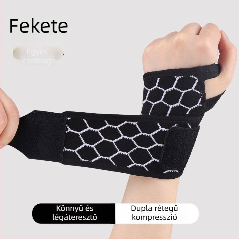 Légáteresztő kompressziós csuklópánt badmintonra, kosárlabdára és teniszre