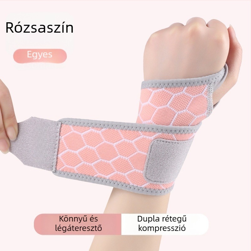 Légáteresztő kompressziós csuklópánt badmintonra, kosárlabdára és teniszre