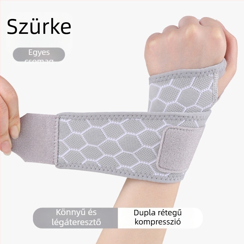 Légáteresztő kompressziós csuklópánt badmintonra, kosárlabdára és teniszre