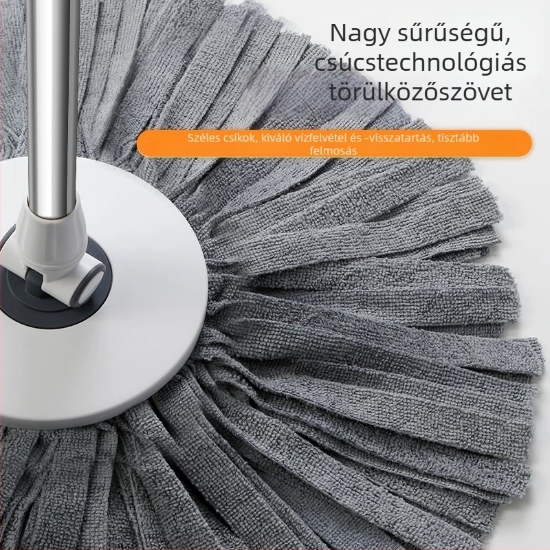Univerzális forgó mop fej törölközőanyaggal, otthoni használatra, nedvszívó, folteltávolító, szöszmentes