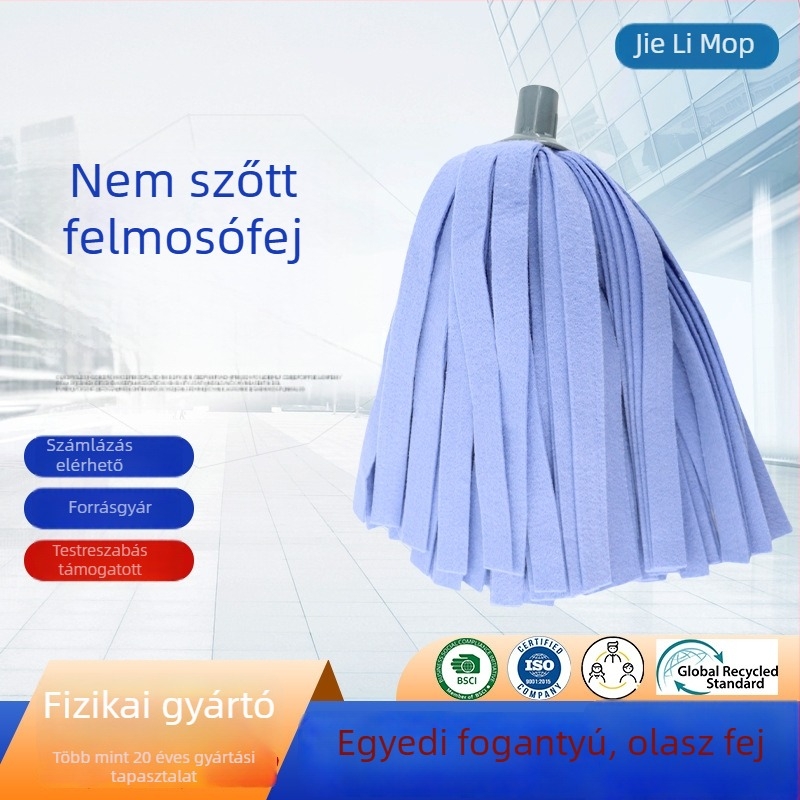 Olasz típusú szálú tűszúrt nemszőtt mop fej, hagyományos háztartási felmosófej