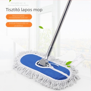 Pamut gézes lapos mop csempékre, nagy méret, széles fej