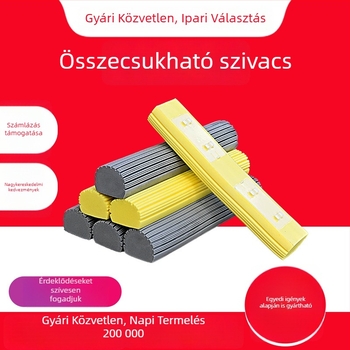 PVA abszorbens szivacsos mop fej – cserélhető, összecsukható, keskeny nyílású, univerzálisan kompatibil