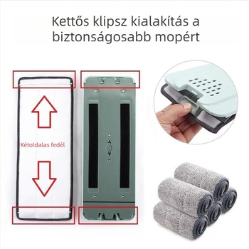 Személyre szabott lapos mop kiegészítők — cserélhető kendő, dupla végű csatlakozó párna, vastagított kétoldali védőburkolat a mopnyélhez