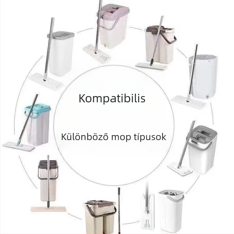 Személyre szabott lapos mop kiegészítők — cserélhető kendő, dupla végű csatlakozó párna, vastagított kétoldali védőburkolat a mopnyélhez