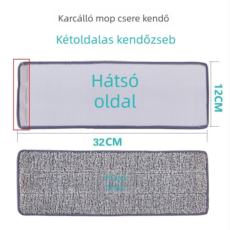 Személyre szabott lapos mop kiegészítők — cserélhető kendő, dupla végű csatlakozó párna, vastagított kétoldali védőburkolat a mopnyélhez